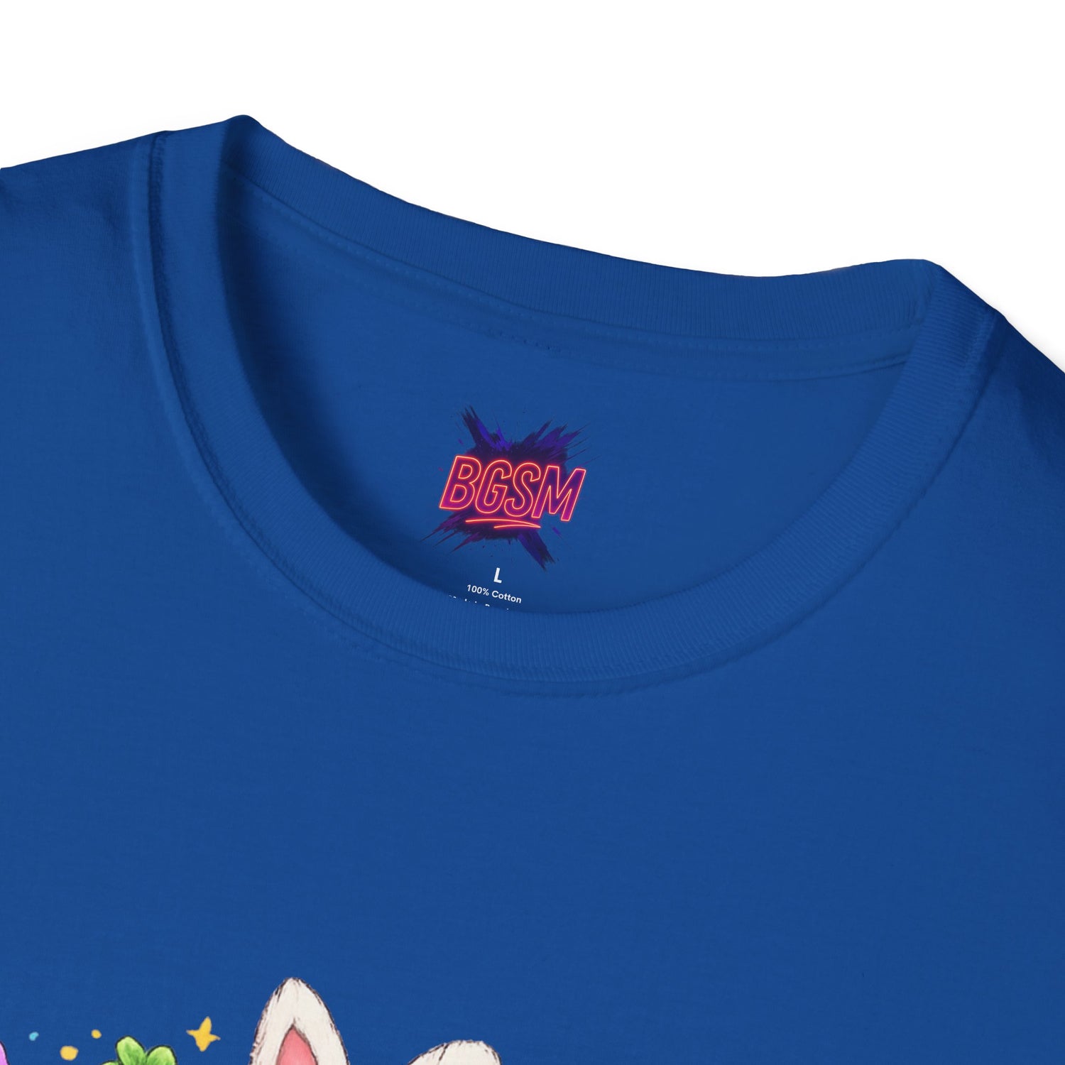 BGSM Happy Easter T-Shirt — Pastel Bunny &amp; Eggs Holiday Tee