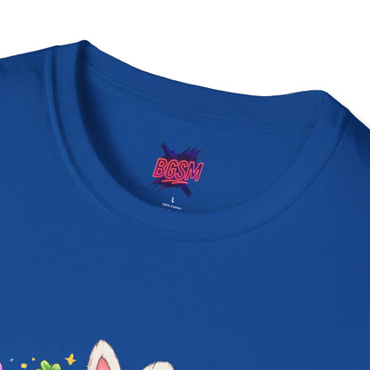 BGSM Happy Easter T-Shirt — Pastel Bunny &amp; Eggs Holiday Tee