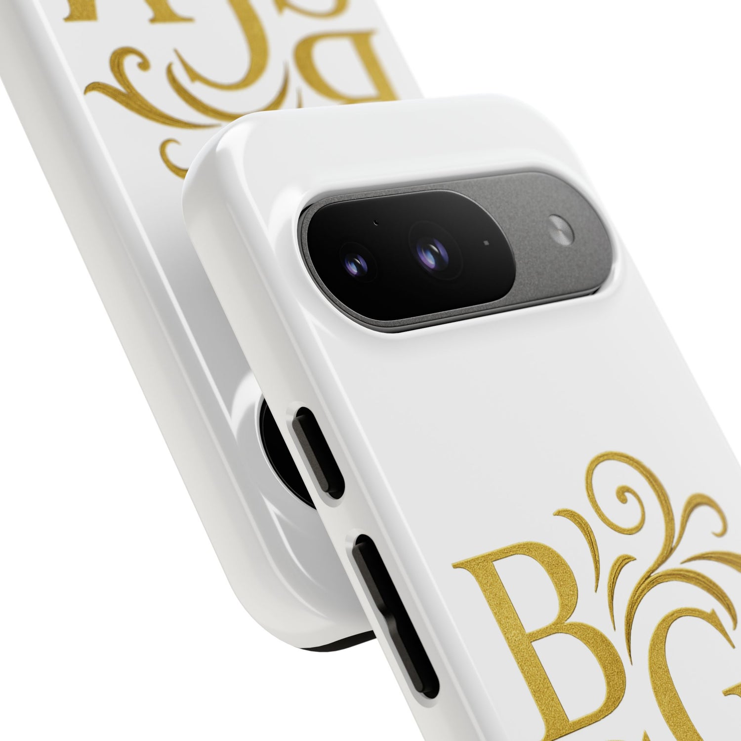 Monogram Tough Case – Elegant Gold B S G M Flourish Phone Case