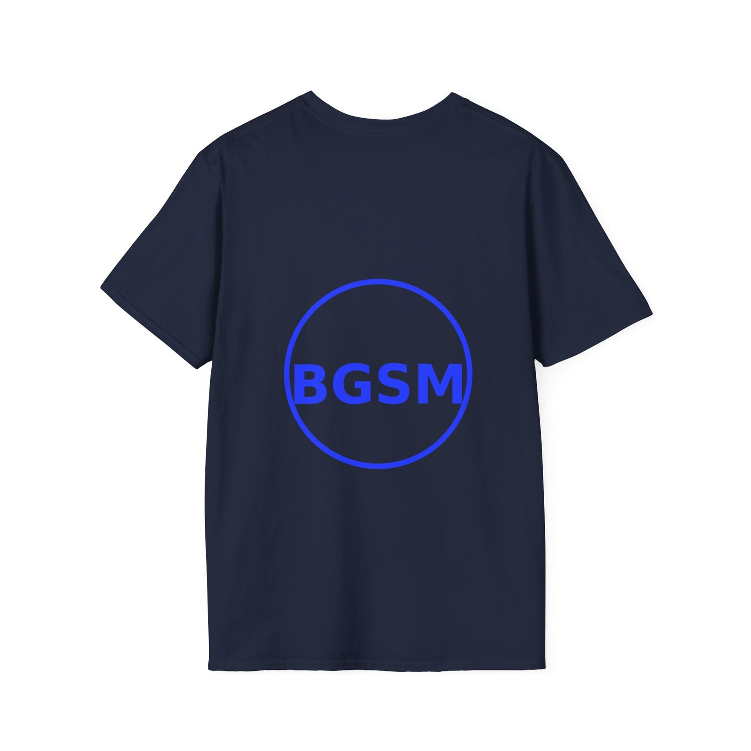 BGSM Monogram T-Shirt — Decorative Gold Front &amp; Blue Circle Back