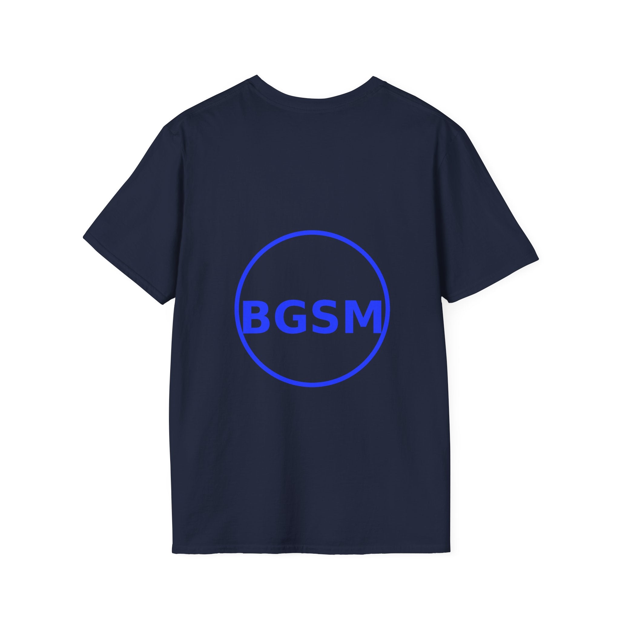 BGSM Monogram T-Shirt — Decorative Gold Front &amp; Blue Circle Back