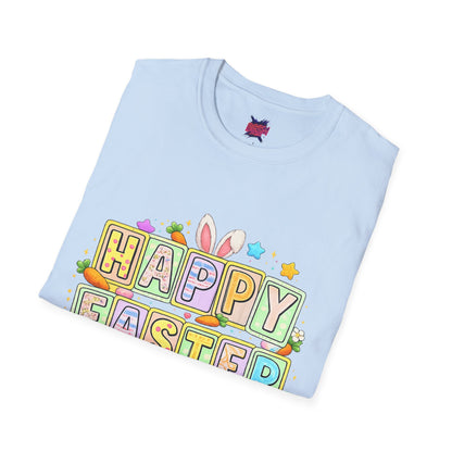 BGSM Happy Easter T-Shirt — Pastel Bunny &amp; Eggs Holiday Tee