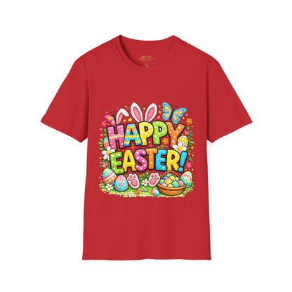 BGSM Easter Bunny Graphic T-Shirt — "Happy Easter" Colorful Holiday Tee