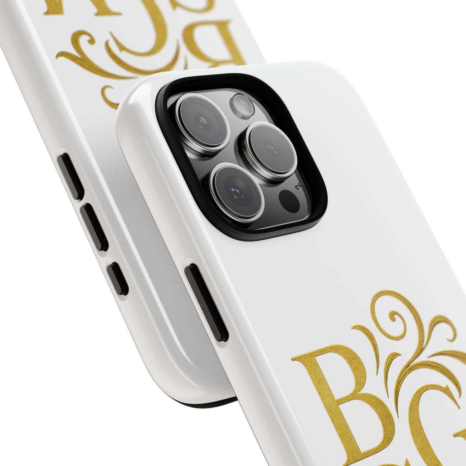 Monogram Tough Case – Elegant Gold B S G M Flourish Phone Case