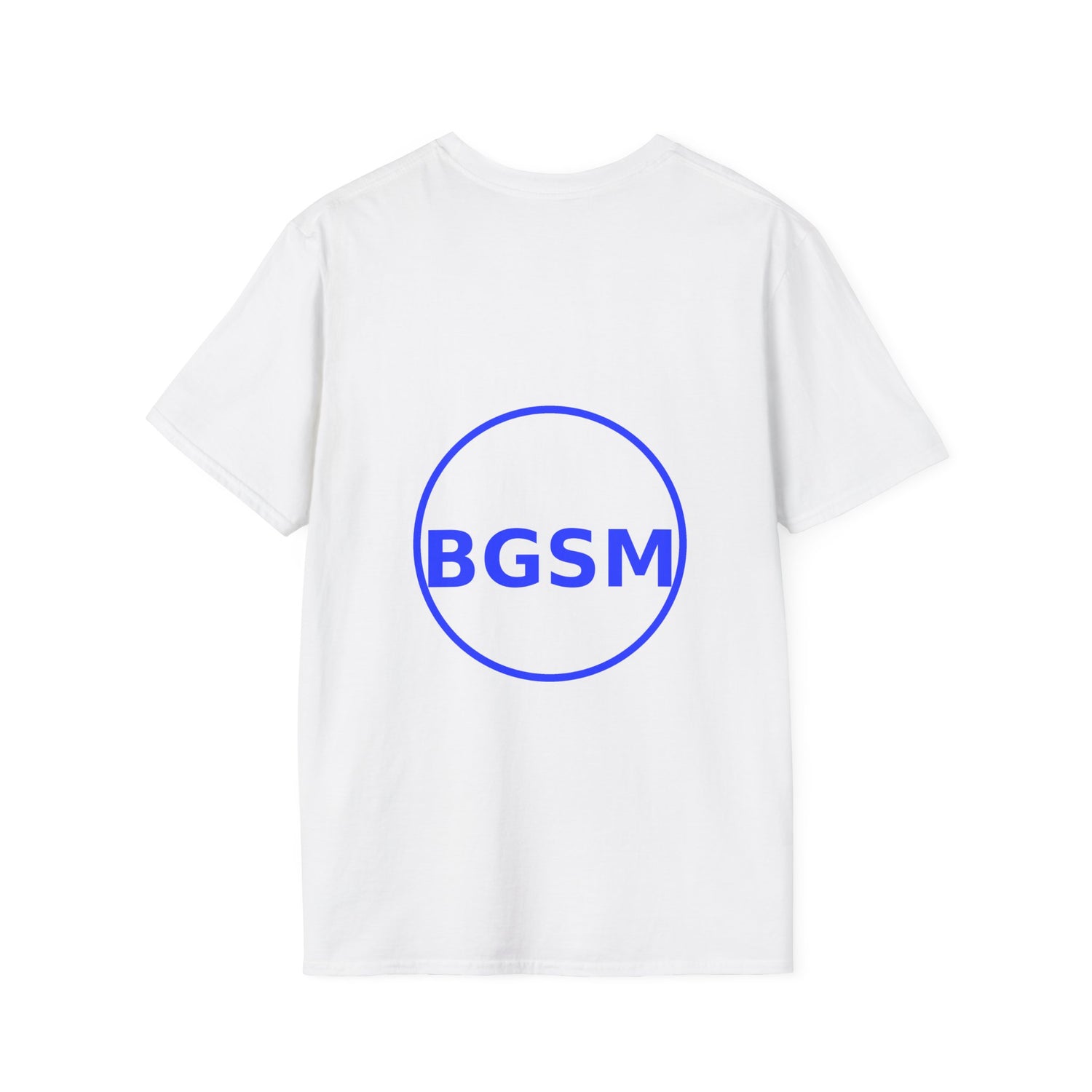 BGSM Monogram T-Shirt — Decorative Gold Front &amp; Blue Circle Back