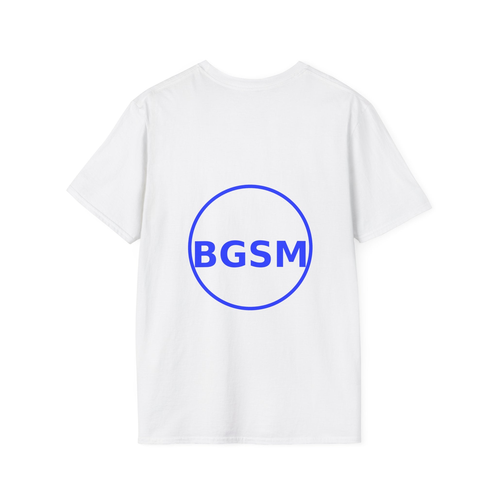BGSM Monogram T-Shirt — Decorative Gold Front &amp; Blue Circle Back