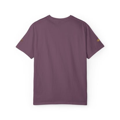 Autumn Fox Pocket T-Shirt — Rust Garment-Dyed Tee with Pocket Fox Design