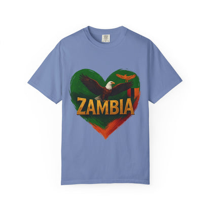 BGSM Zambia Heart Eagle T-Shirt — Patriotic Zambia Graphic Tee