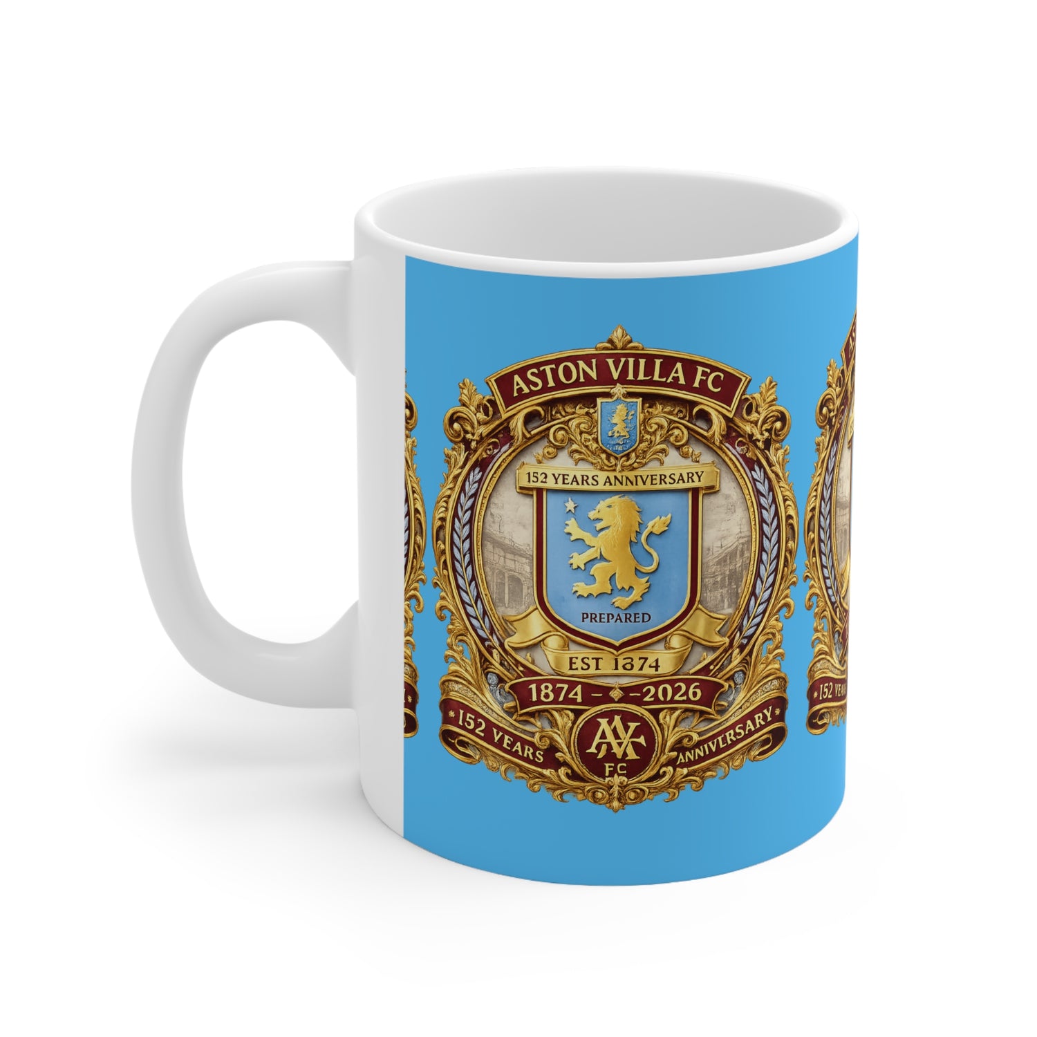 Gold Crest Ceramic Mug – 11oz &amp; 15oz Commemorative Anniversary Design