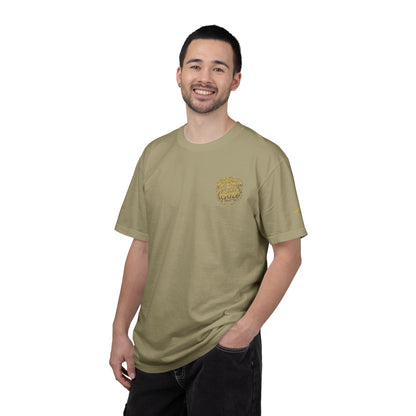 Autumn Fox Pocket T-Shirt — Rust Garment-Dyed Tee with Pocket Fox Design