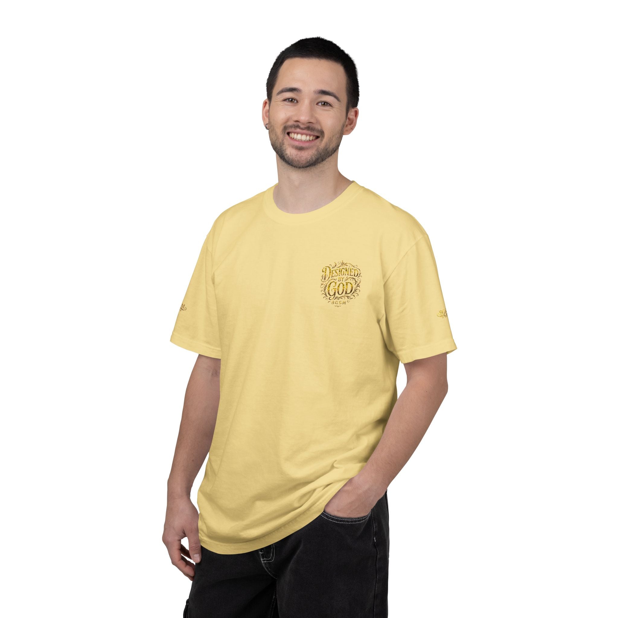 Autumn Fox Pocket T-Shirt — Rust Garment-Dyed Tee with Pocket Fox Design