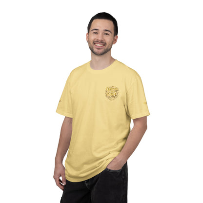 Autumn Fox Pocket T-Shirt — Rust Garment-Dyed Tee with Pocket Fox Design