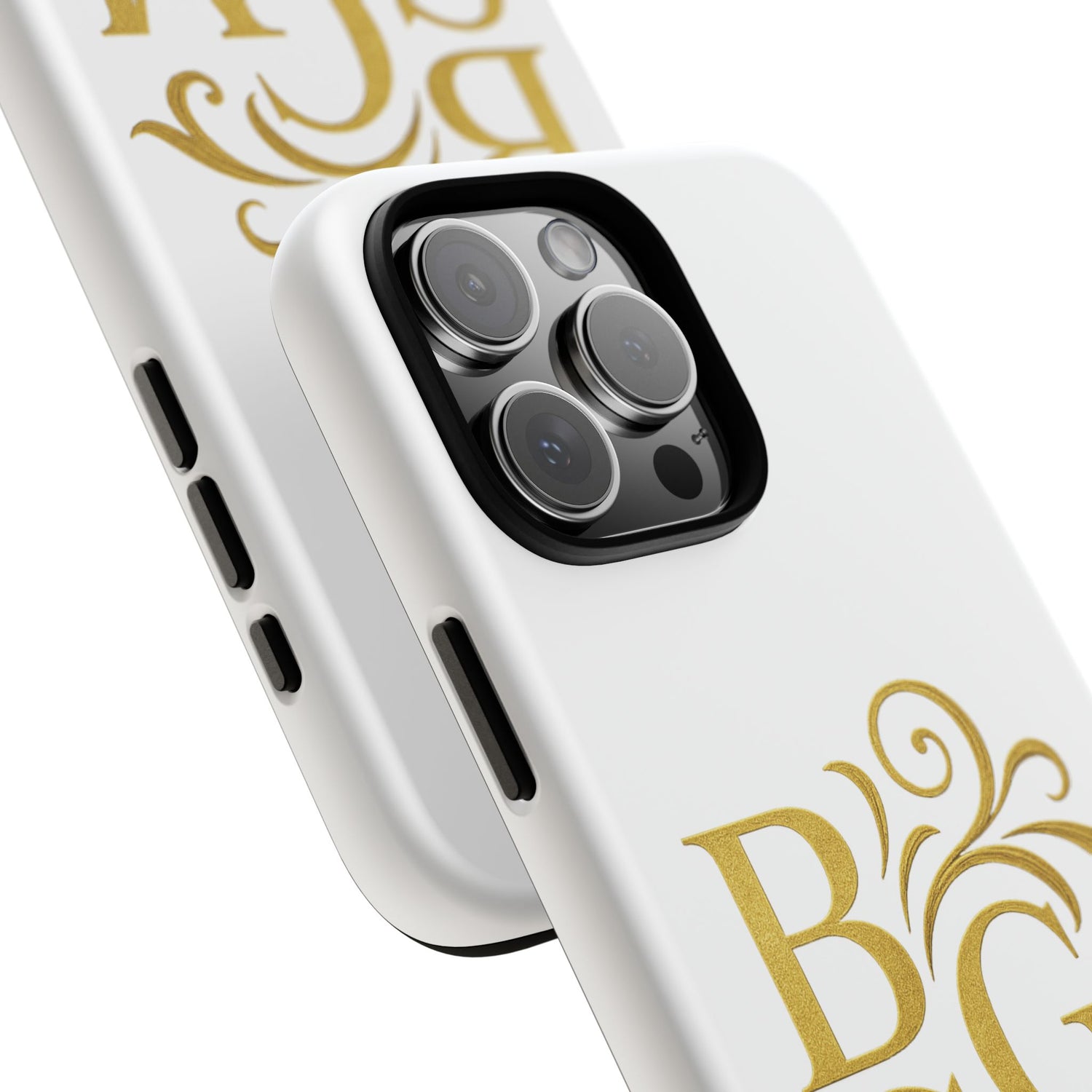 Monogram Tough Case – Elegant Gold B S G M Flourish Phone Case