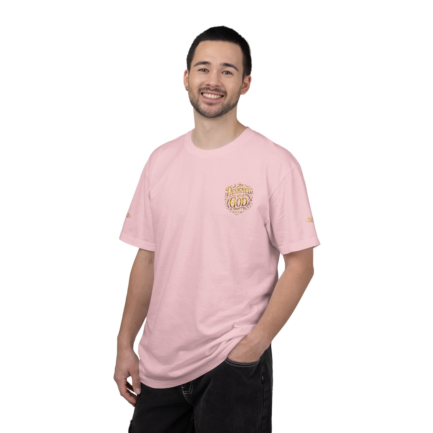 Autumn Fox Pocket T-Shirt — Rust Garment-Dyed Tee with Pocket Fox Design