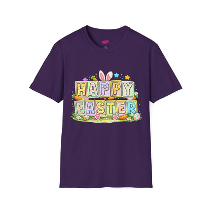 BGSM Happy Easter T-Shirt — Pastel Bunny &amp; Eggs Holiday Tee
