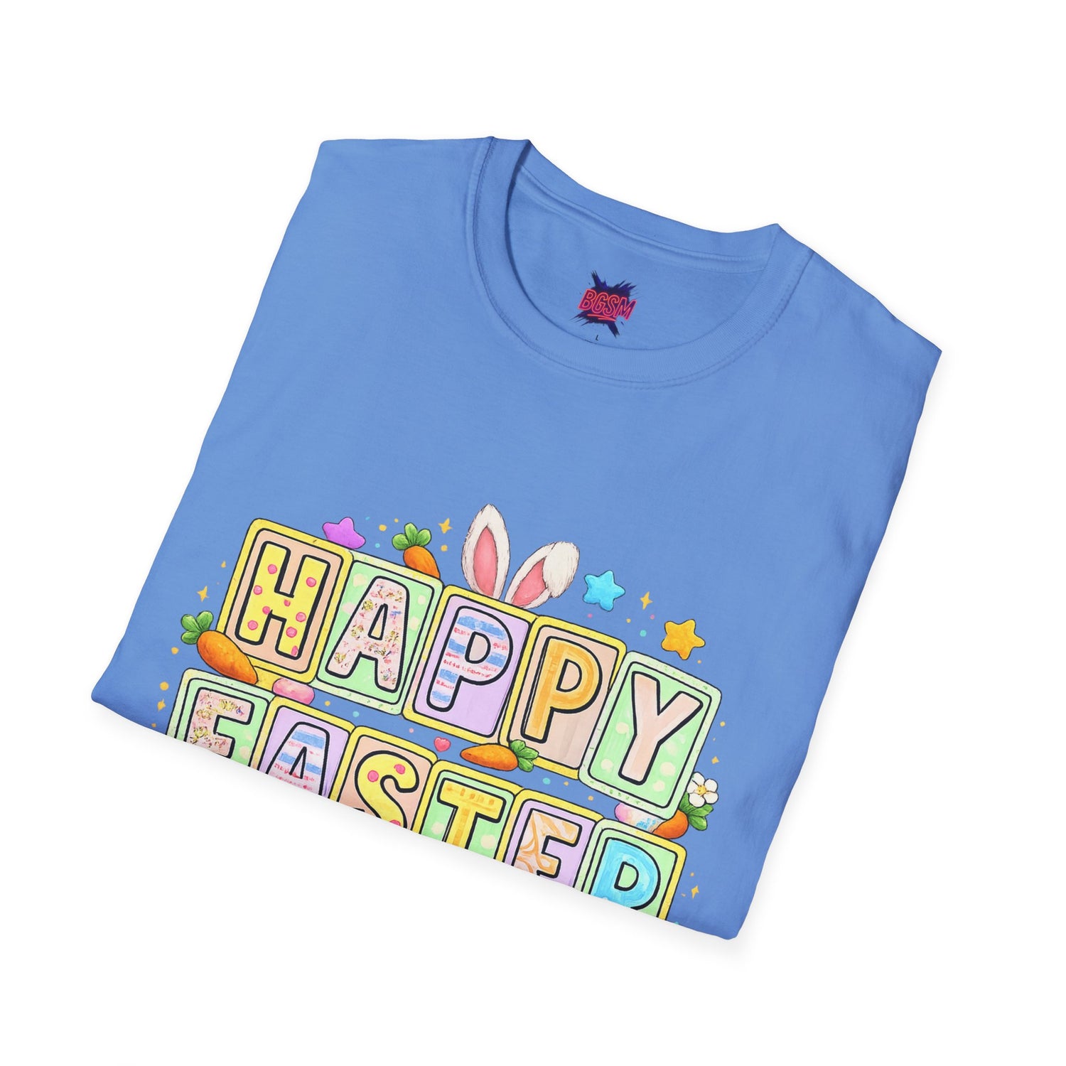 BGSM Happy Easter T-Shirt — Pastel Bunny &amp; Eggs Holiday Tee