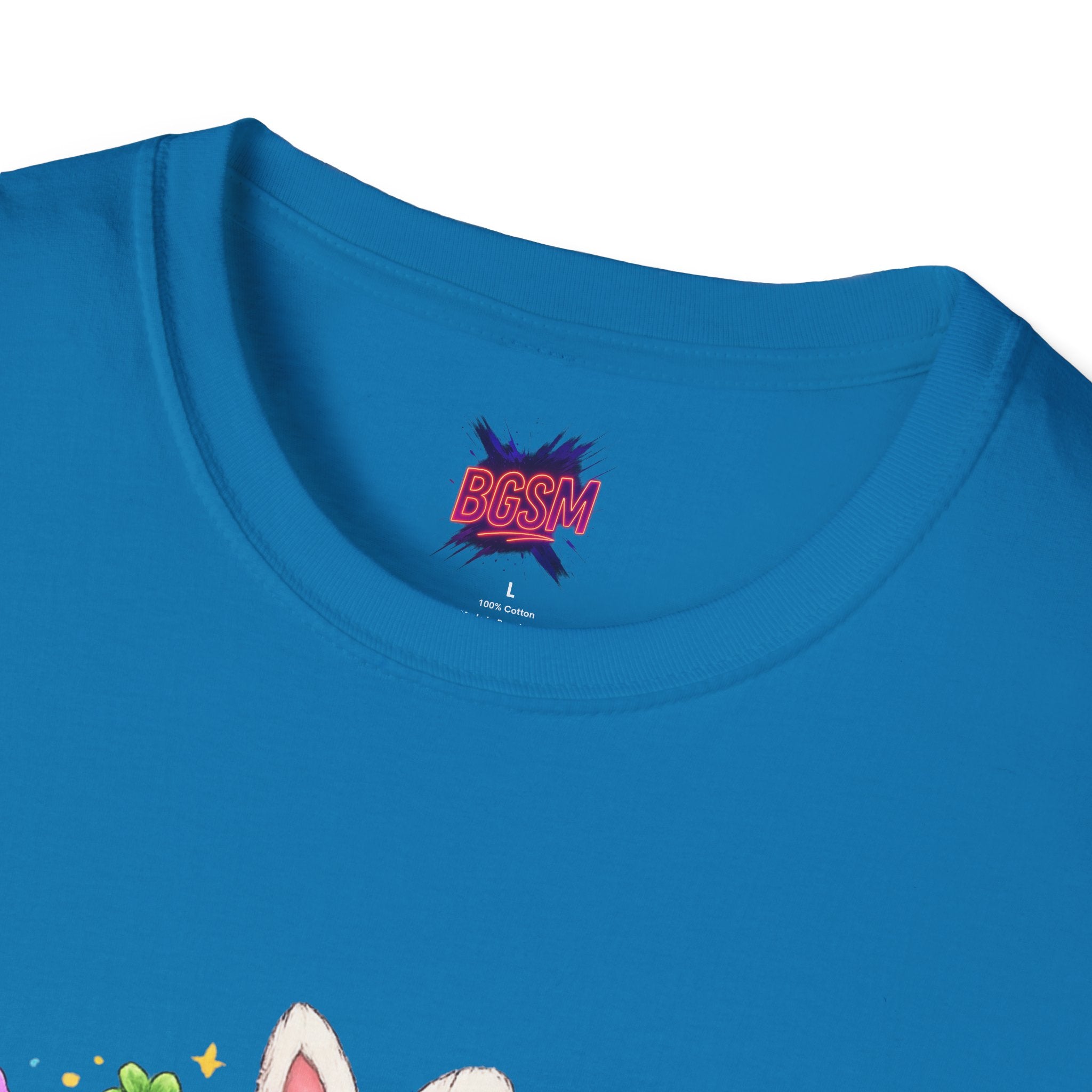 BGSM Happy Easter T-Shirt — Pastel Bunny &amp; Eggs Holiday Tee