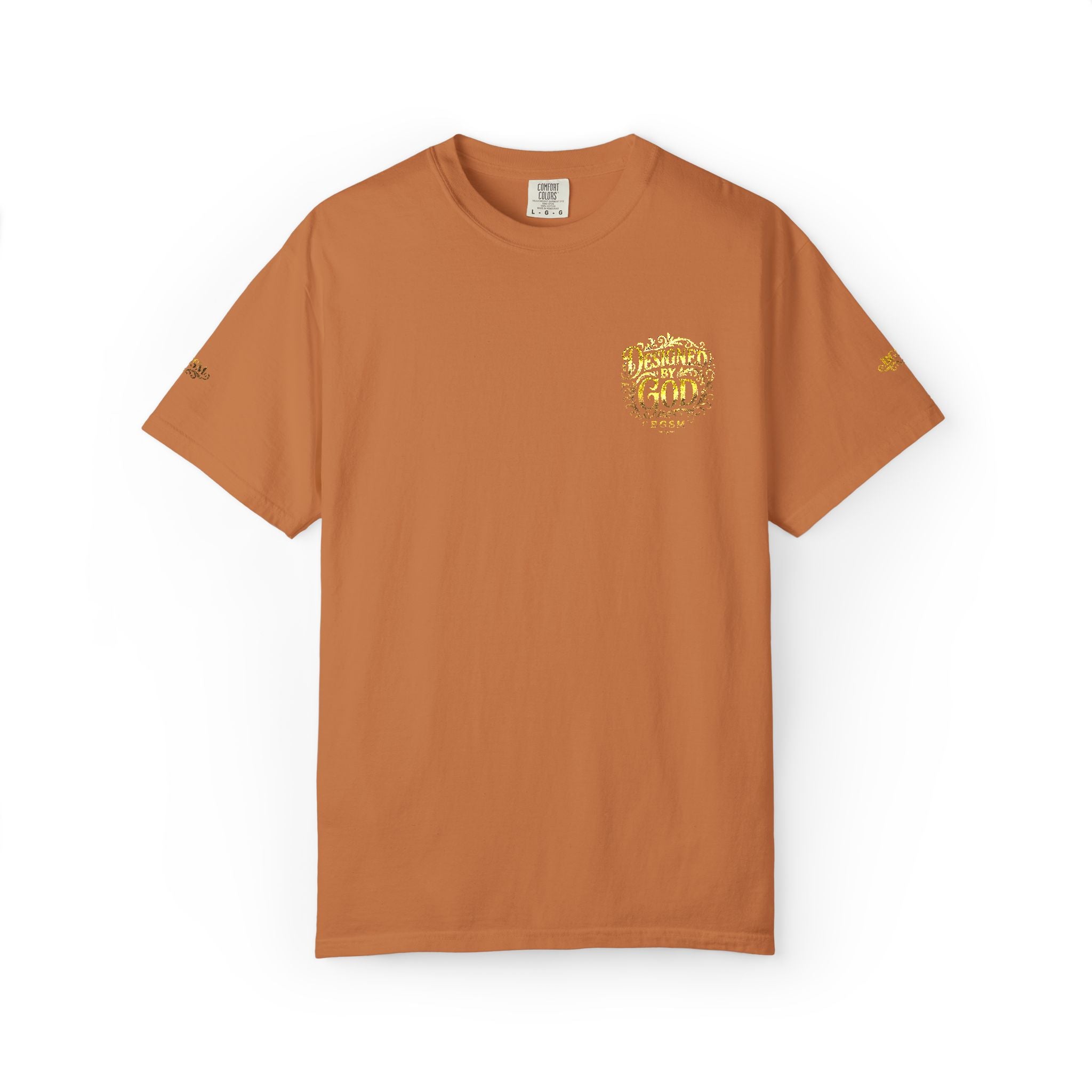 Autumn Fox Pocket T-Shirt — Rust Garment-Dyed Tee with Pocket Fox Design