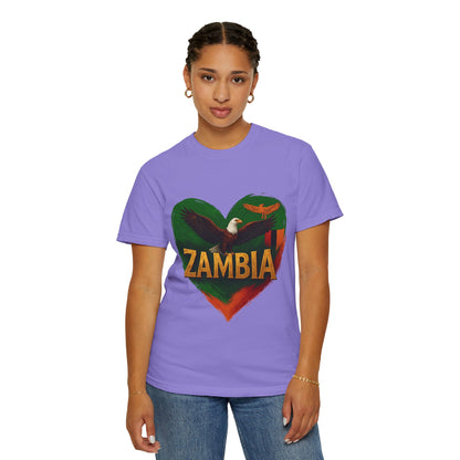 BGSM Zambia Heart Eagle T-Shirt — Patriotic Zambia Graphic Tee