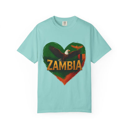 BGSM Zambia Heart Eagle T-Shirt — Patriotic Zambia Graphic Tee
