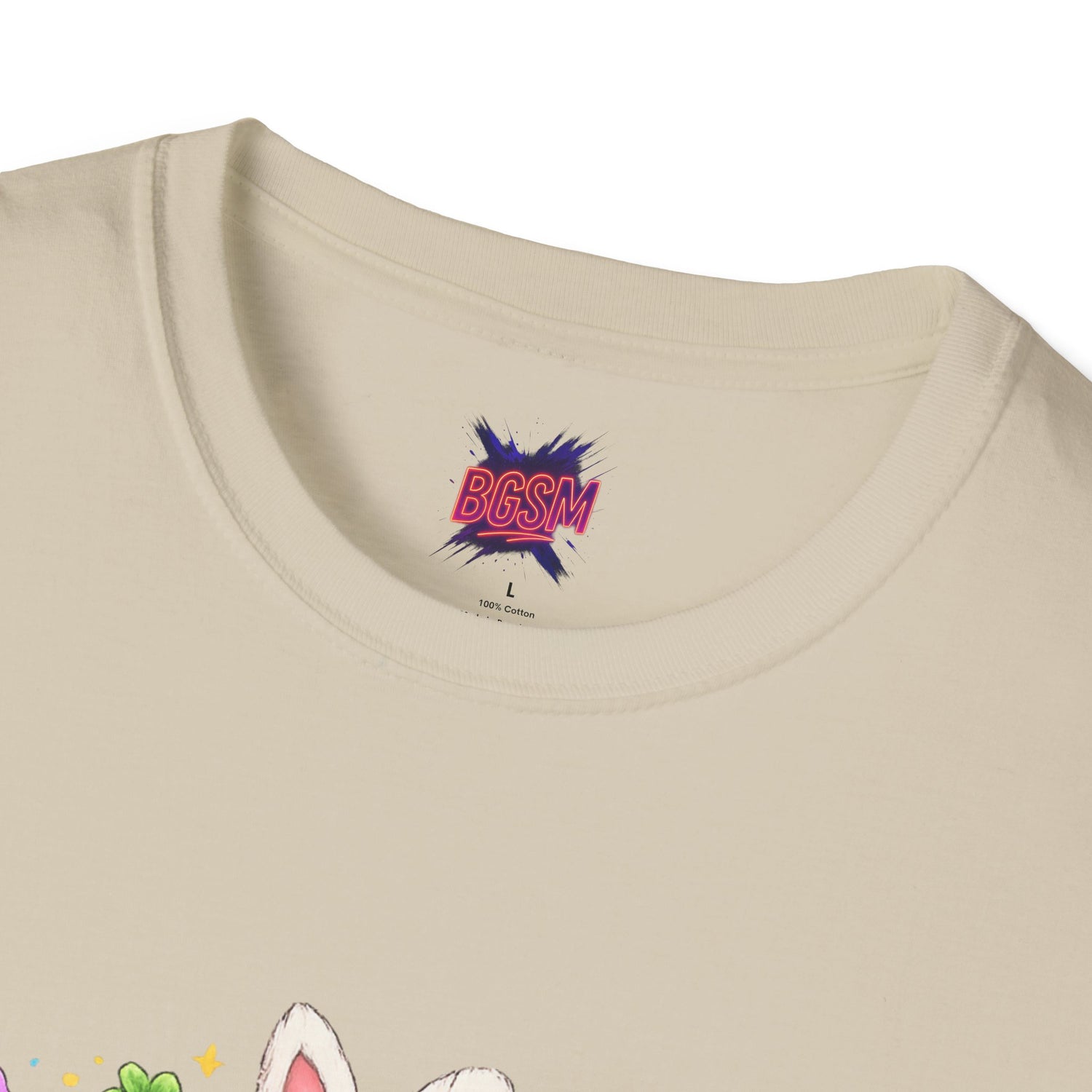 BGSM Happy Easter T-Shirt — Pastel Bunny &amp; Eggs Holiday Tee