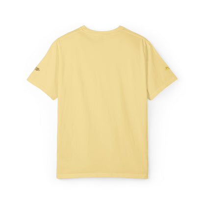 Autumn Fox Pocket T-Shirt — Rust Garment-Dyed Tee with Pocket Fox Design