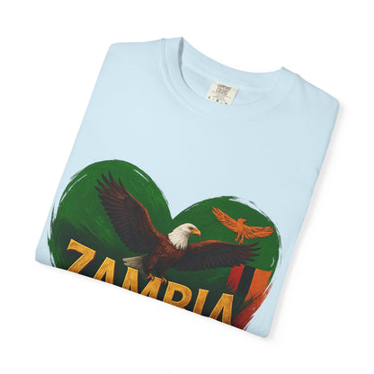 BGSM Zambia Heart Eagle T-Shirt — Patriotic Zambia Graphic Tee