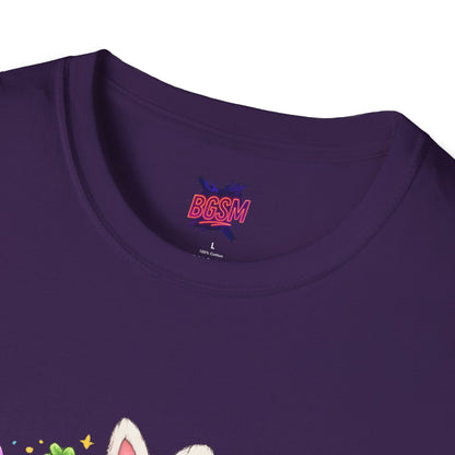 BGSM Happy Easter T-Shirt — Pastel Bunny &amp; Eggs Holiday Tee