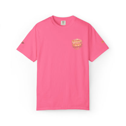 Autumn Fox Pocket T-Shirt — Rust Garment-Dyed Tee with Pocket Fox Design