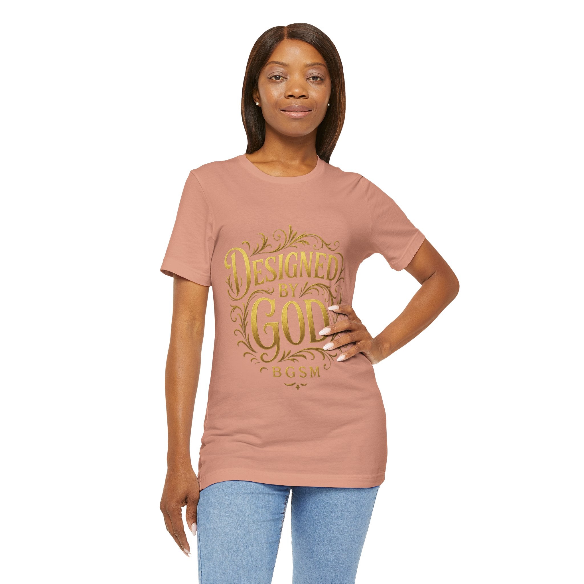 BGSM Designed by God Tee — Inspirational Christian Short Sleeve Shirt (BGSM)