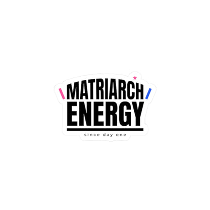 Matriarch Energy Sticker | Minimal Typographic Mom, Mother’s Day Mom Life