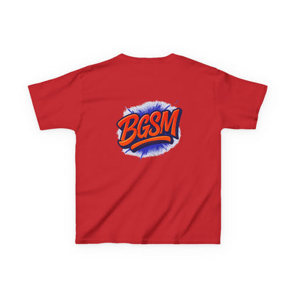 Kids Tee — "Rise Up and Pray" Christian Prayer Shirt with BGSM Back Logo