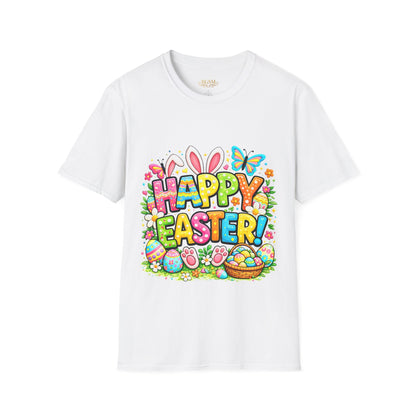BGSM Easter Bunny Graphic T-Shirt — "Happy Easter" Colorful Holiday Tee