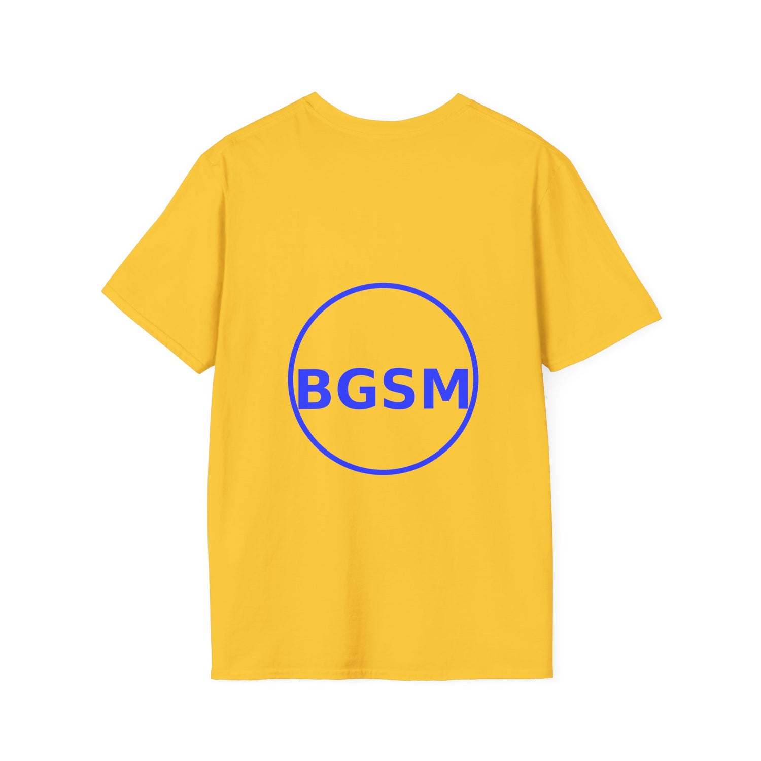 BGSM Monogram T-Shirt — Decorative Gold Front &amp; Blue Circle Back