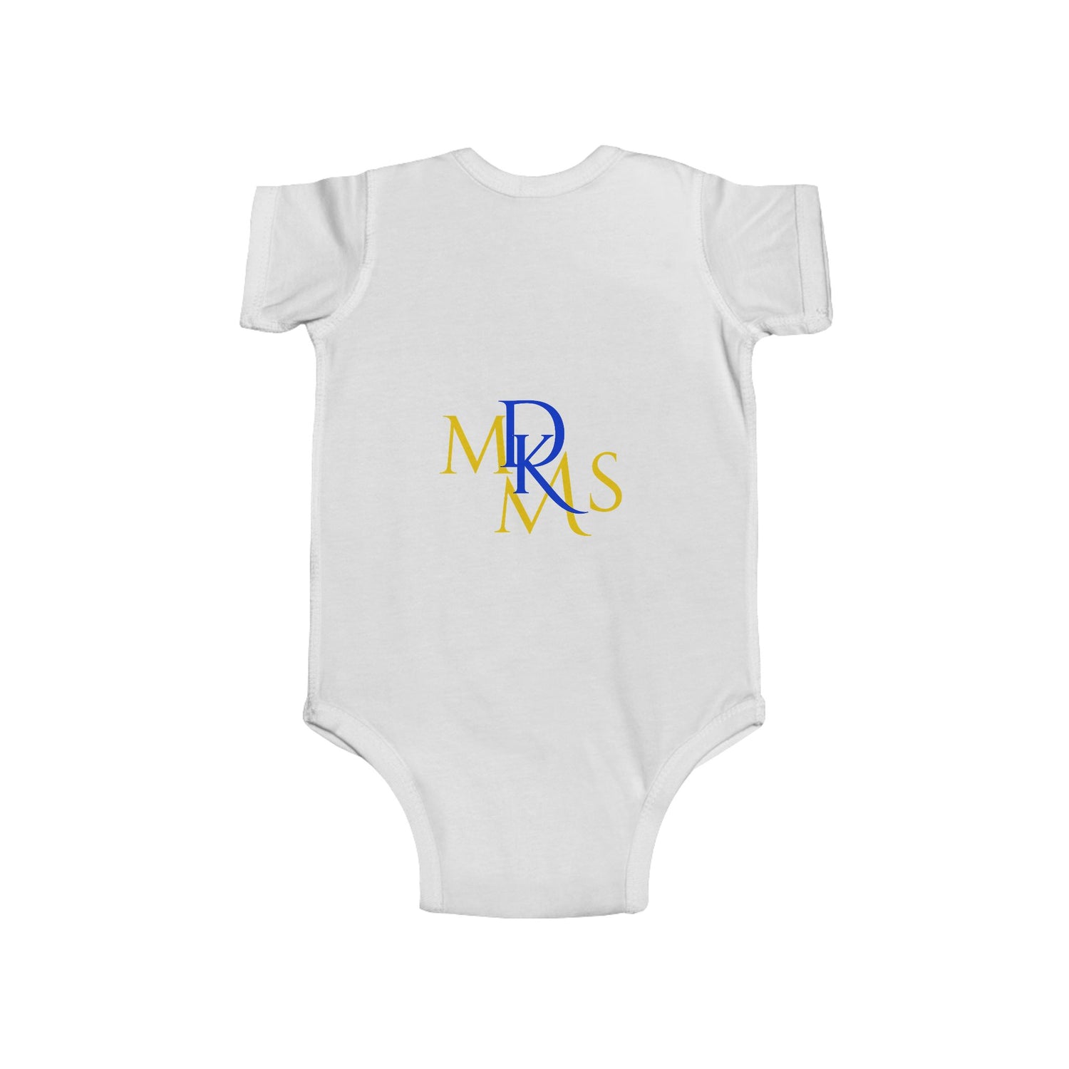 BGSM Happy Easter Baby Bodysuit — Infant Fine Jersey Easter Onesie with Colorful Block Design