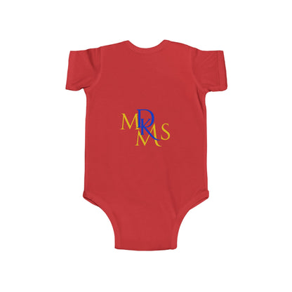BGSM Happy Easter Baby Bodysuit — Infant Fine Jersey Easter Onesie with Colorful Block Design