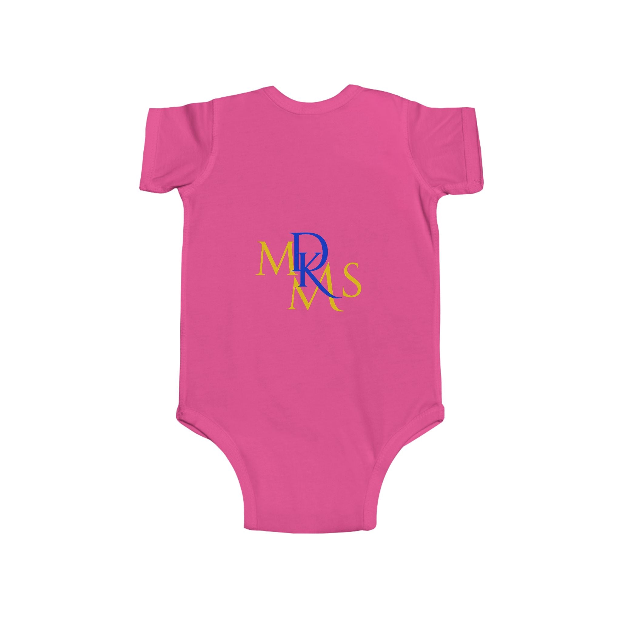 BGSM Happy Easter Baby Bodysuit — Infant Fine Jersey Easter Onesie with Colorful Block Design