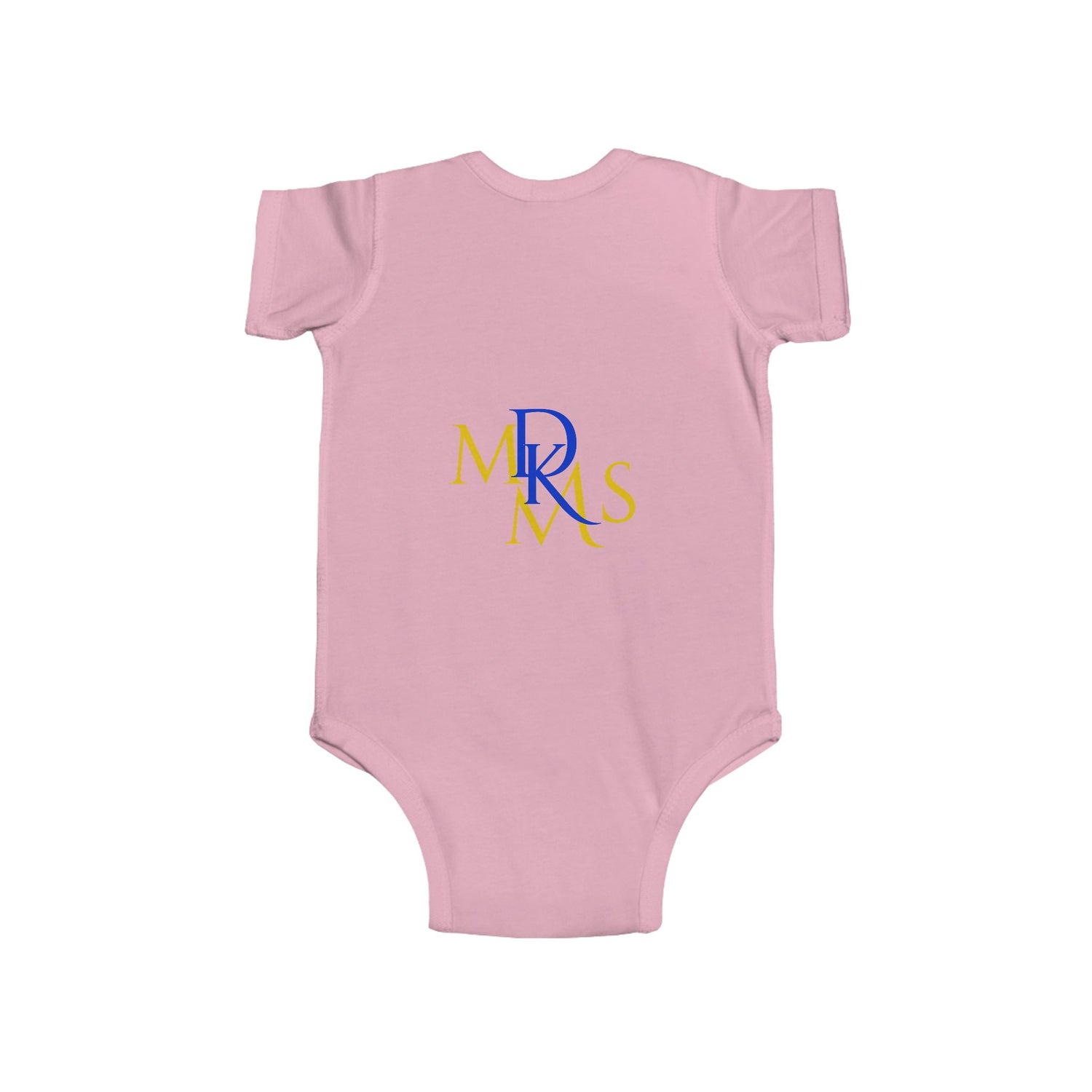 BGSM Happy Easter Baby Bodysuit — Infant Fine Jersey Easter Onesie with Colorful Block Design