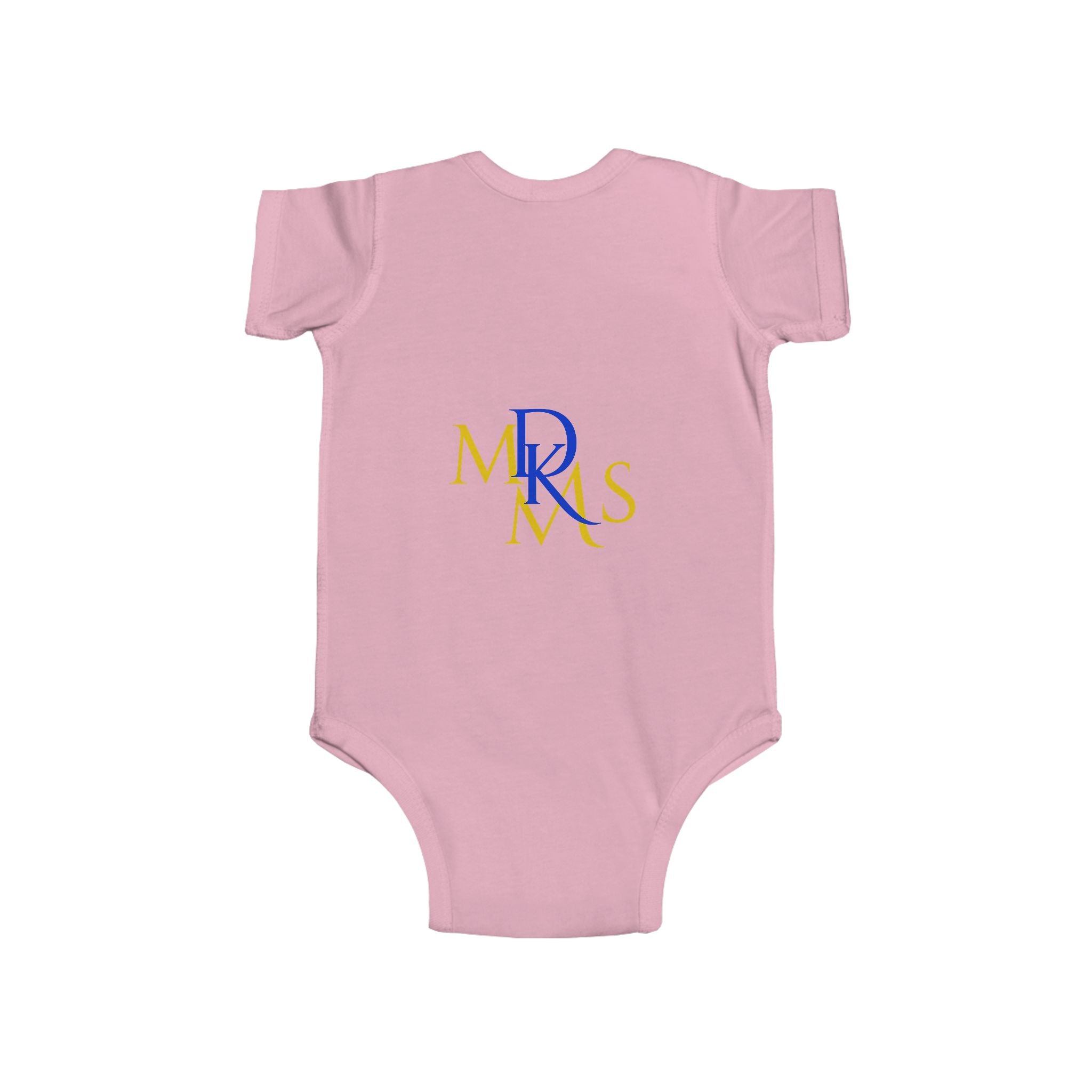 BGSM Happy Easter Baby Bodysuit — Infant Fine Jersey Easter Onesie with Colorful Block Design