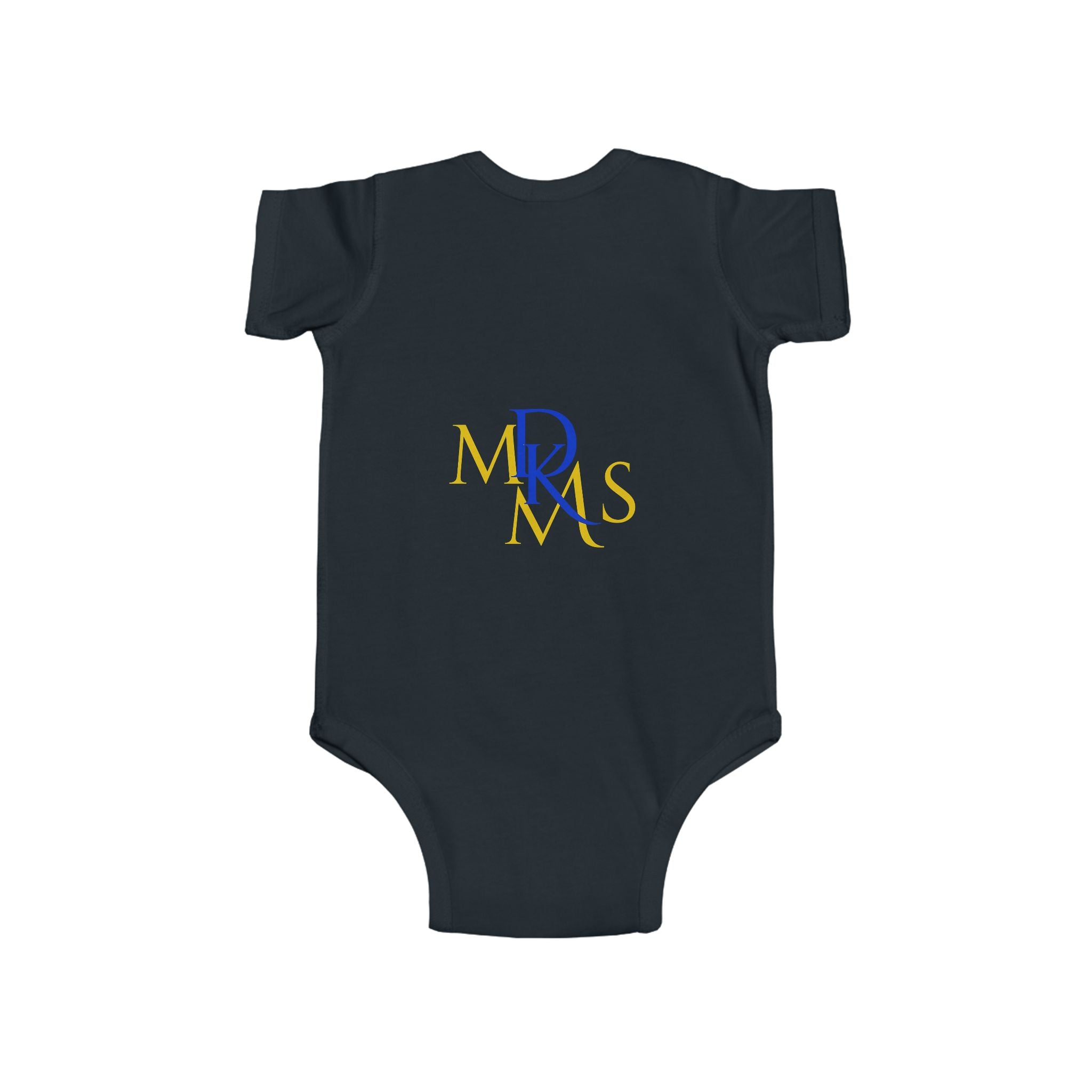 BGSM Happy Easter Baby Bodysuit — Infant Fine Jersey Easter Onesie with Colorful Block Design