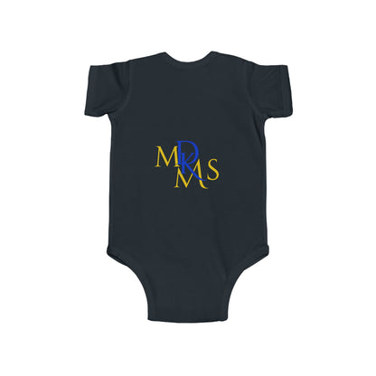 BGSM Happy Easter Baby Bodysuit — Infant Fine Jersey Easter Onesie with Colorful Block Design