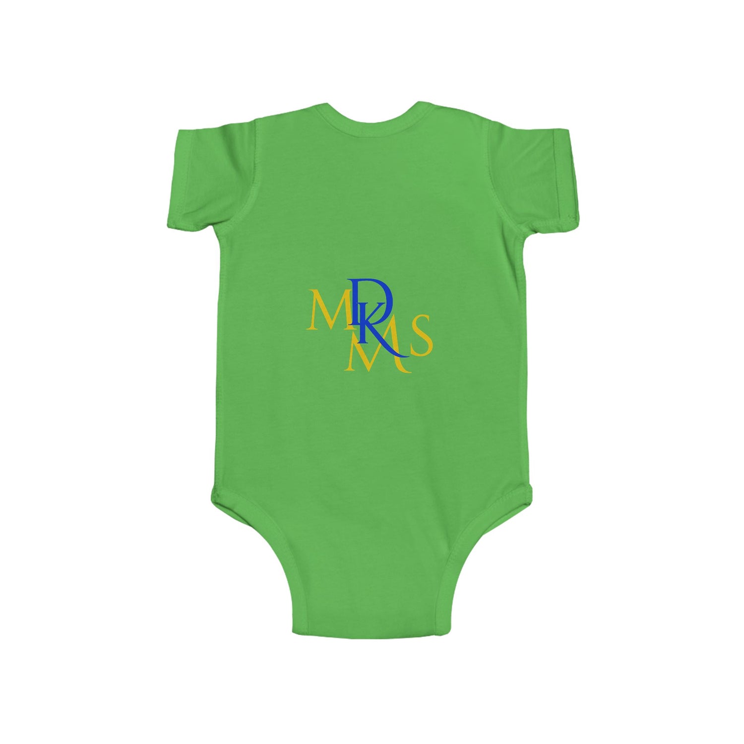 BGSM Happy Easter Baby Bodysuit — Infant Fine Jersey Easter Onesie with Colorful Block Design
