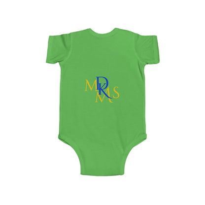 BGSM Happy Easter Baby Bodysuit — Infant Fine Jersey Easter Onesie with Colorful Block Design