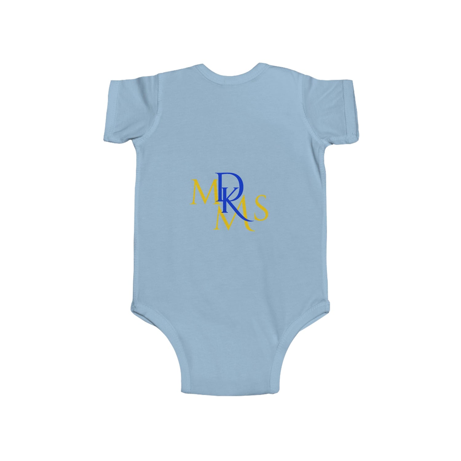 BGSM Happy Easter Baby Bodysuit — Infant Fine Jersey Easter Onesie with Colorful Block Design