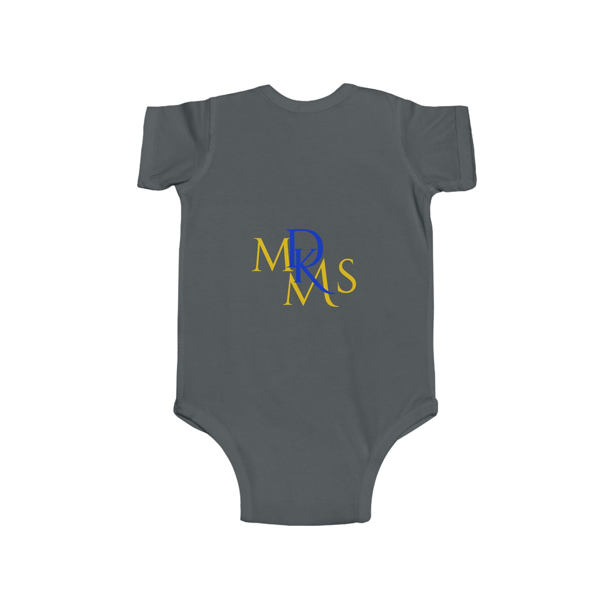 BGSM Happy Easter Baby Bodysuit — Infant Fine Jersey Easter Onesie with Colorful Block Design