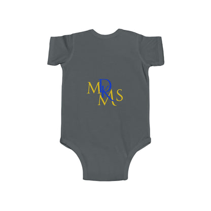 BGSM Happy Easter Baby Bodysuit — Infant Fine Jersey Easter Onesie with Colorful Block Design
