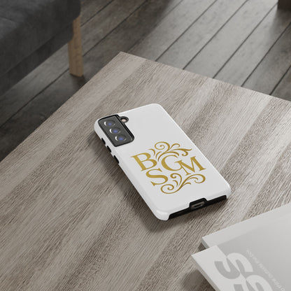 Monogram Tough Case – Elegant Gold B S G M Flourish Phone Case
