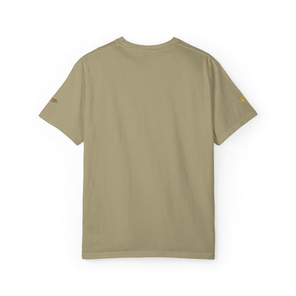 Autumn Fox Pocket T-Shirt — Rust Garment-Dyed Tee with Pocket Fox Design