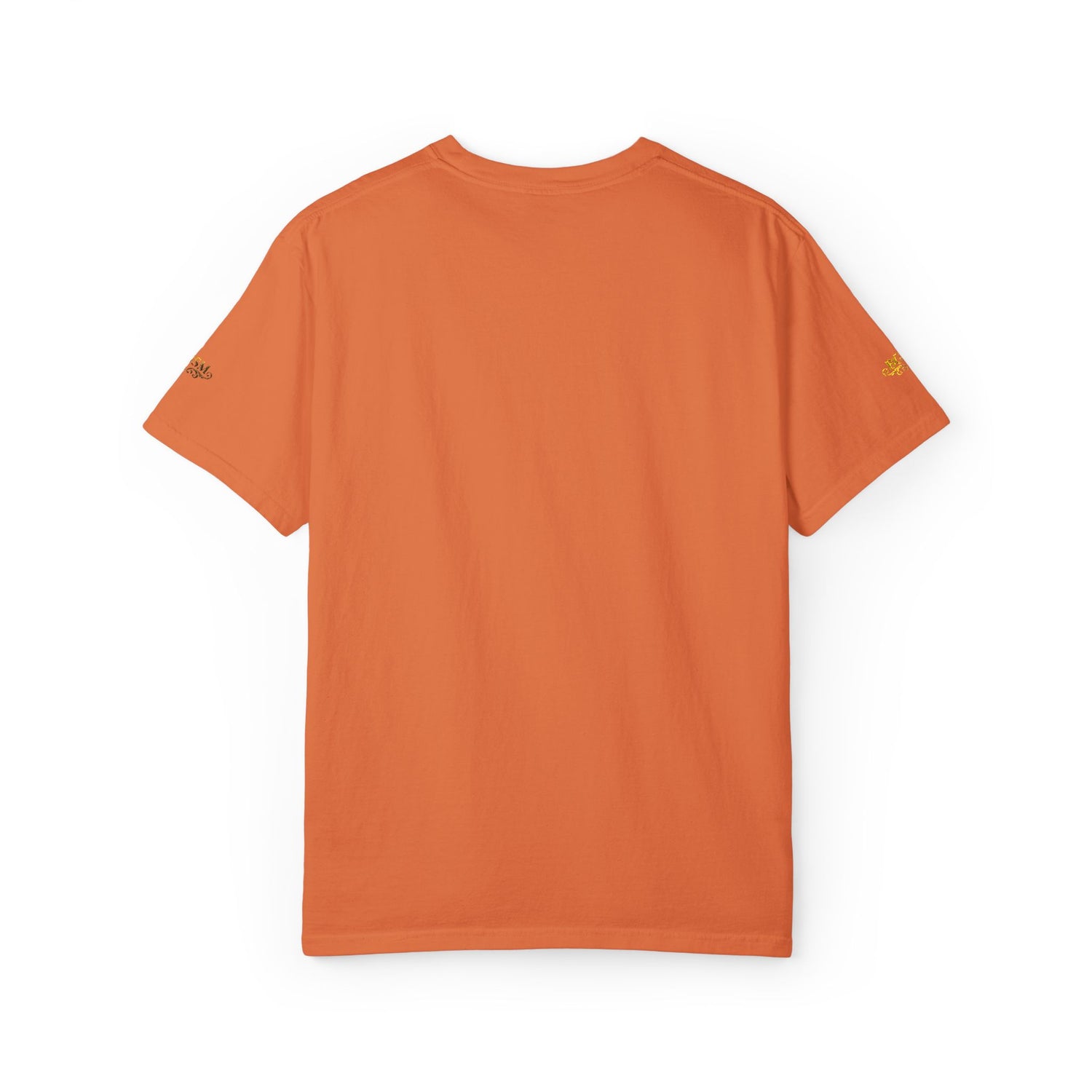 Autumn Fox Pocket T-Shirt — Rust Garment-Dyed Tee with Pocket Fox Design