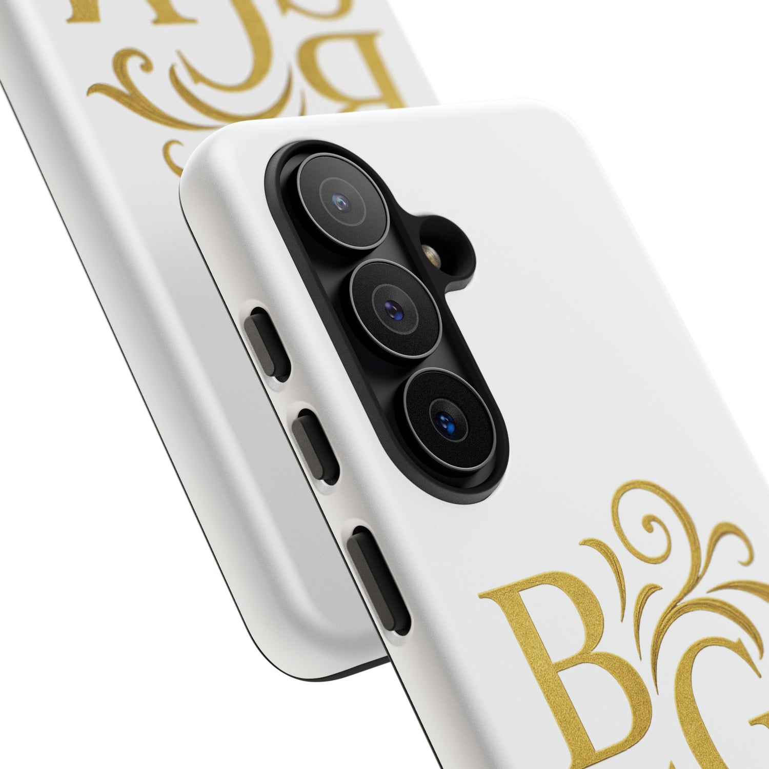 Monogram Tough Case – Elegant Gold B S G M Flourish Phone Case